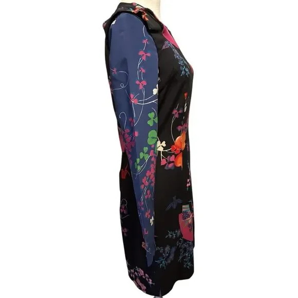 VERSACE for H&M•2011 collection cherry blossom color block dress - Picture 7 of 9